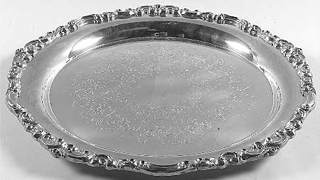 Venetian Scroll (Silverplate Hollowware) 17" Round Tray