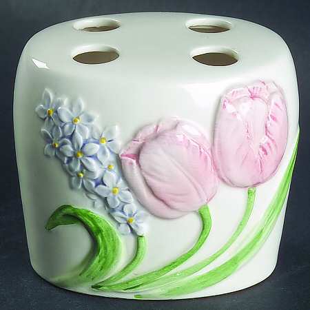 Tulip Garden (No Trim) Toothbrush Holder