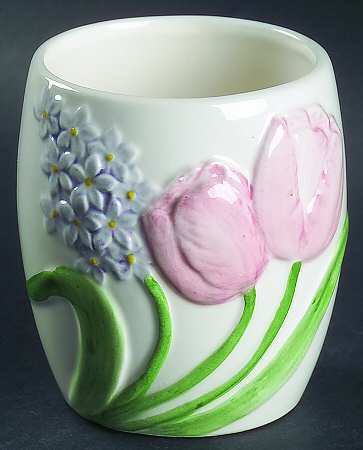 Tulip Garden (No Trim) China Bathroom Tumbler