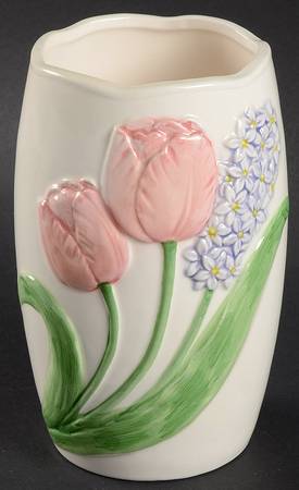 Tulip Garden (No Trim) 6" Vase