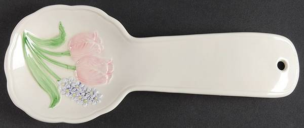 Tulip Garden (No Trim) Spoon Rest/Holder (Holds 1 Spoon)