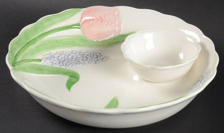 Tulip Garden (No Trim) 1 Piece Chip & Dip