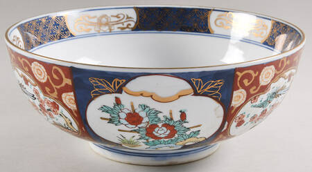 Gold Imari 10" Chinese Bowl