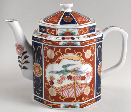 Gold Imari Teapot & Lid