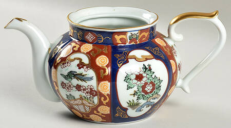 Gold Imari Teapot No Lid