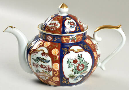 Gold Imari Teapot & Lid
