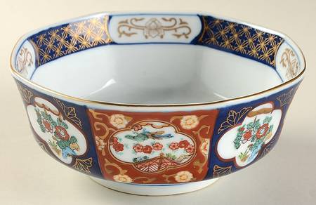 Gold Imari 6" Octagonal Vegetable Bowl