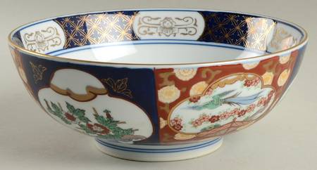 Gold Imari 8" Chinese Bowl