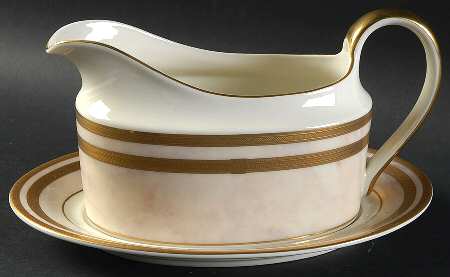 Ivory Florentine Gravy Boat & Underplate