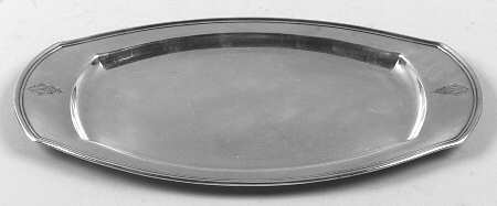 Bird of Paradise (Silverplate, 1923, Hollowware) Silverplate Tray (for Creamer and Sugar Set)
