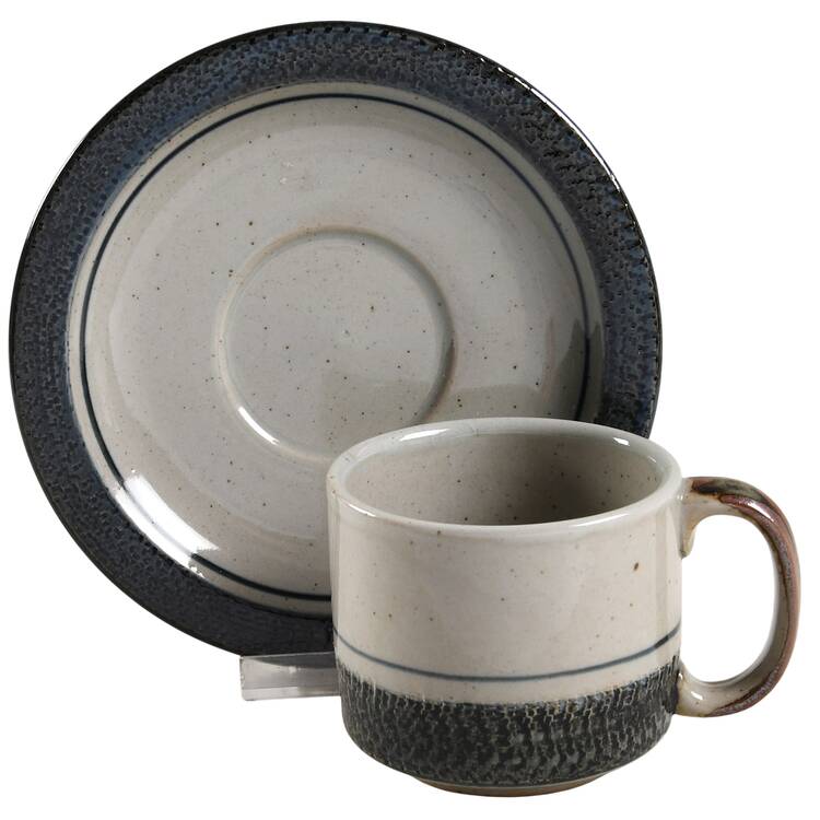 Pacifica Flat Cup & Saucer Set