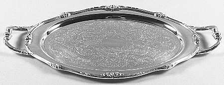 Glenrose (Silverplate, 1908, Hollowware) Small Silverplate Waiter Tray
