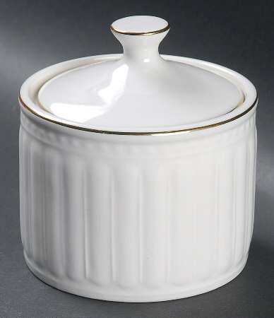 Athena Gold Sugar Bowl & Lid