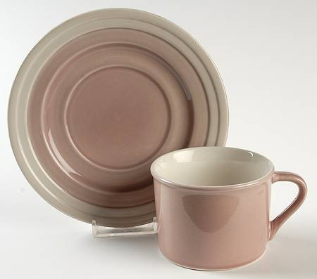 Departure Blush (Pale Lavender) Flat Cup & Saucer Set