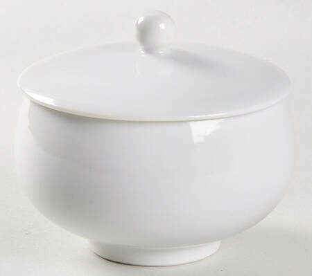 Contempo White Sugar Bowl & Lid