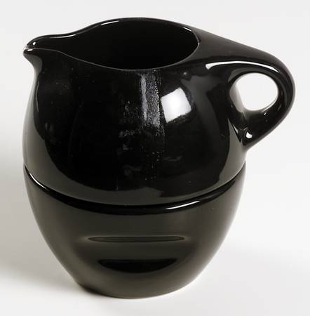 Russel Wright Black Pepper Family Stacking Creamer & Open Sugar