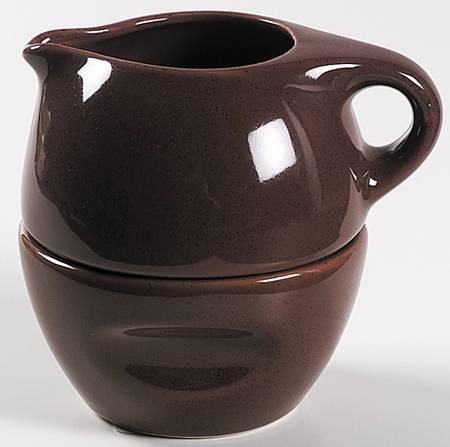 Russel Wright Bean Brown Family Stacking Creamer & Open Sugar