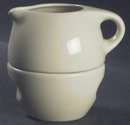 Russel Wright Lemon Yellow Family Stacking Creamer & Open Sugar