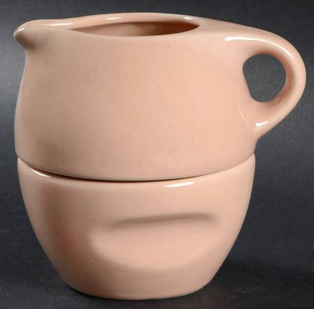 Russel Wright Coral Family Stacking Creamer & Open Sugar