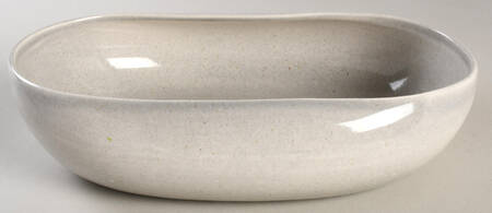 Russel Wright Oyster Gray 9" Oval Vegetable Bowl by Oneida
