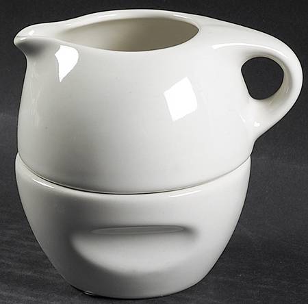 Russel Wright Sugar White Family Stacking Creamer & Open Sugar