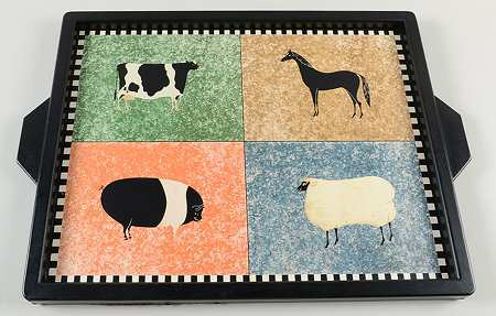 Barnyard Animals Wood TV Tray