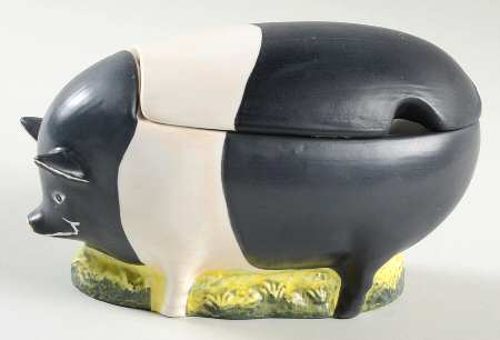Barnyard Animals Figural Sugar Bowl & Lid