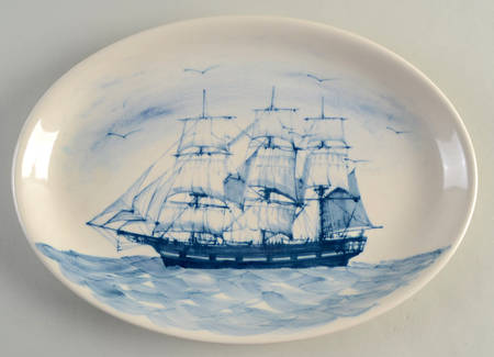 Nautical 13" Oval Serving Platter
