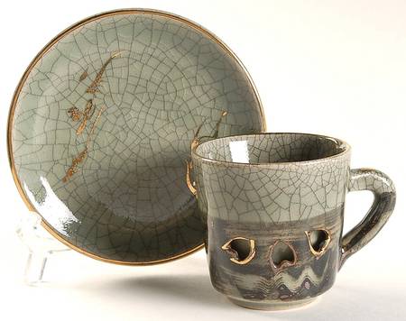 Soma Ware Flat Cup & Saucer Set