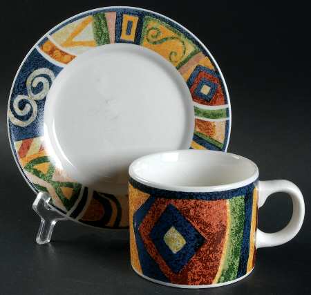 Seville Flat Cup & Bread & Butter Plate/Saucer Set