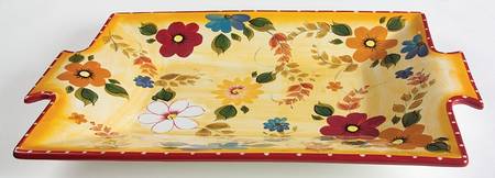 Sunset Bouquet 19" Rectangular Tray