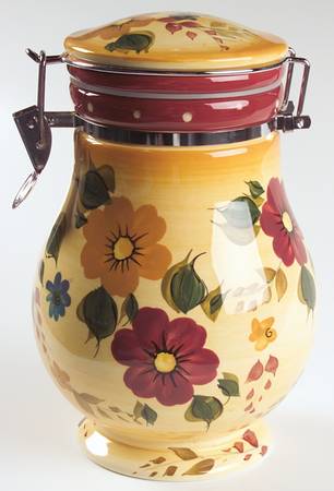 Sunset Bouquet Large Canister & Lid