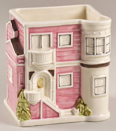 Victorian House Small Canister No Lid