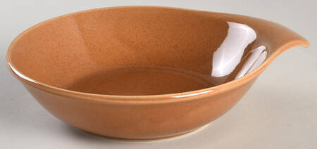 Russel Wright Cattail Brown Lugged Soup Bowl
