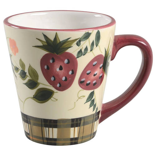 Strawberry Plaid Mug by Oneida