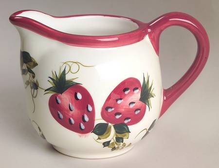 Strawberry Plaid Creamer