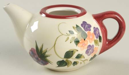 Strawberry Plaid Individual Teapot No Lid