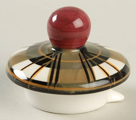 Strawberry Plaid Lid for Individual Teapot