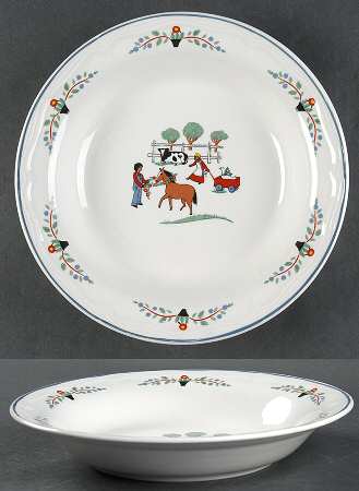 Farm Friends Large Rim Soup Bowl