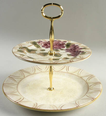 Veneto 6 5/8"-10"  2 Tiered Serving Tray (Dp, Sp) HC