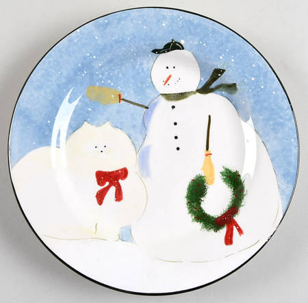 Snow Family Salad Plate