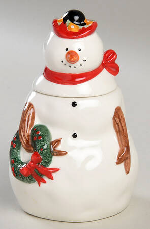 Snow Family Figural Sugar Bowl & Lid