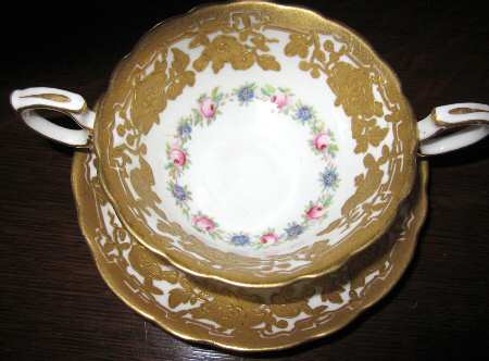 13838 Footed Cream Soup Bowl & Saucer Set