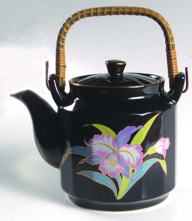 Black Orchid Teapot & Lid