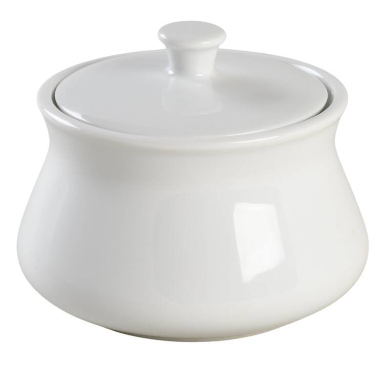 Crown Rego White Sugar Bowl & Lid by Oneida