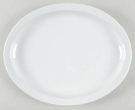 Crown Rego White 12" Oval Serving Platter