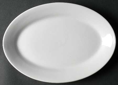 Crown Rego White 11" Oval Serving Platter