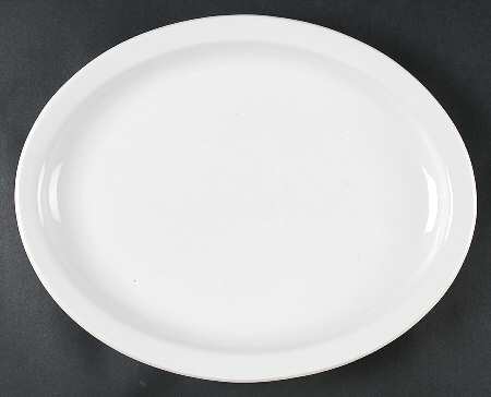 Crown Rego White 13" Oval Serving Platter