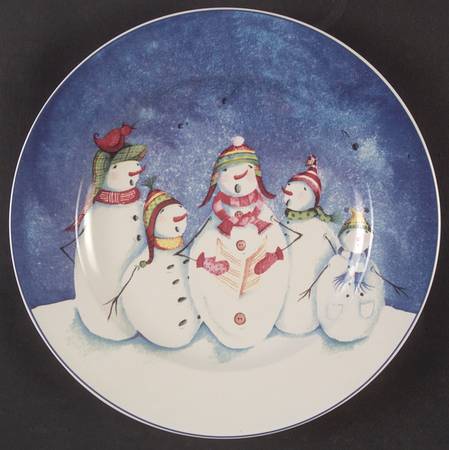 Snow Family Fun Salad/Dessert Plate