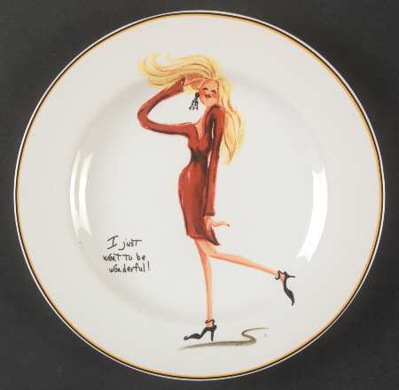 Glamour Girls Salad/Dessert Plate